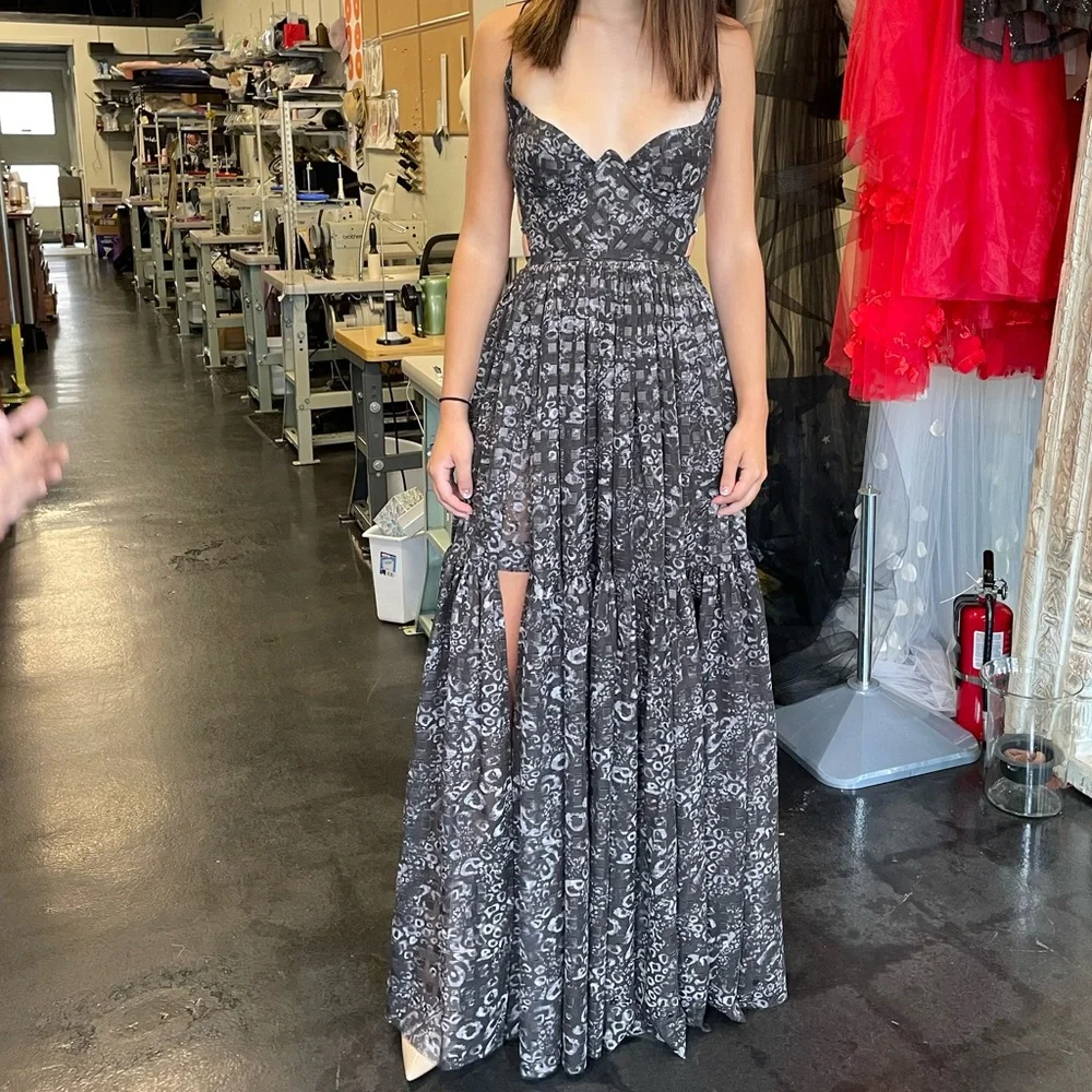 Lucia’s Sarto black brown dress corset backless size small - Picture 10 of 16